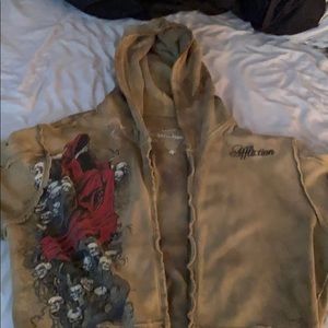 Affliction zip up hoodie.